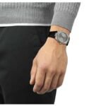 tissot prx damascus leather black men watch t1378079608100