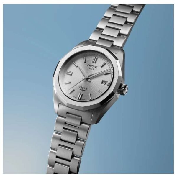 tissot prc 100  stainless steel silver women watch t1518221103100