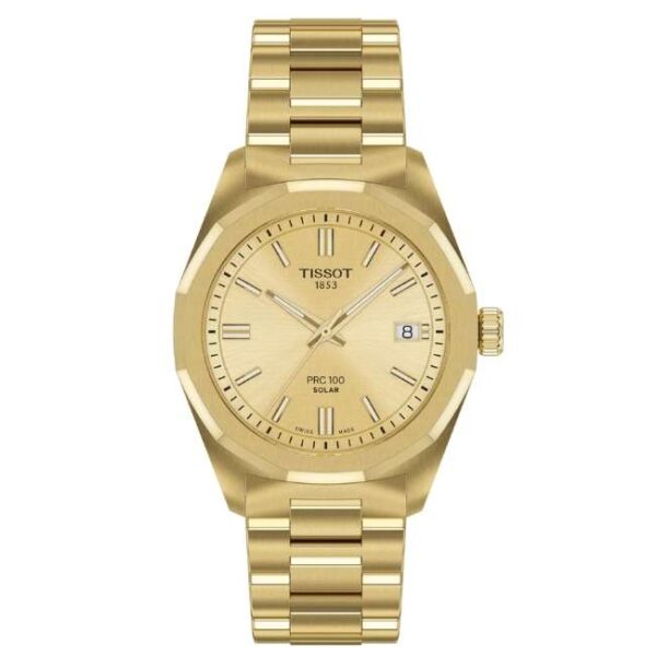 Tissot PR 100 Gold Women's Watch 34mm - Champagne Dial (T151.822.33.021.00)