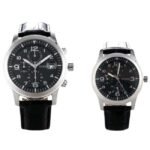 Guess Leather Black Men Watch W25093P1