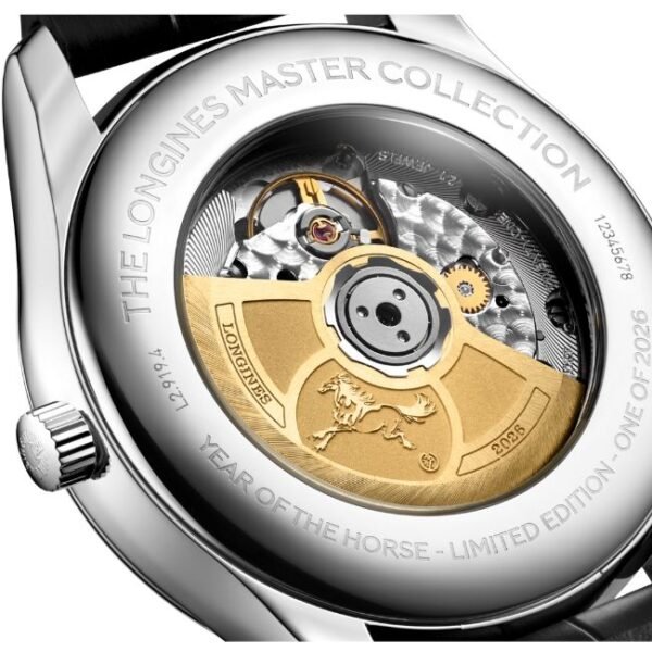 Longines Black Alligator Strap Men Watch L29194092