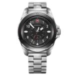 Victorinox Stainless Steel Black Round Watch 242009