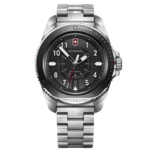 Victorinox Stainless Steel Black Round Watch 242009